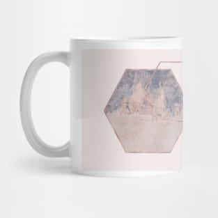 Blush geometric abstract grunge Mug